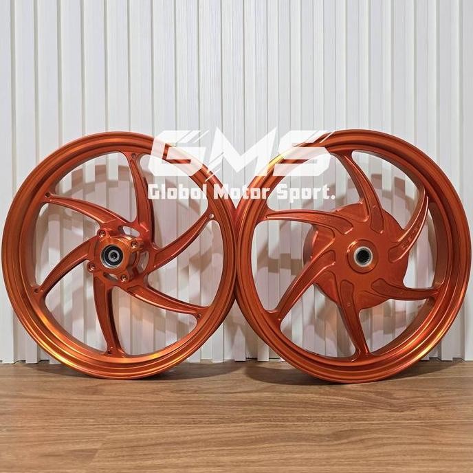 VELG DELKEVIC MOZ SIX STAR RING 14 MOTOR VARIO BEAT SCOOPY VARIO 160 ABS MIO AEROX LEBAR DEPAN 185 L