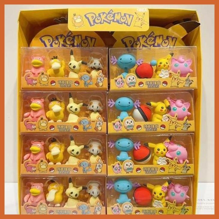 

( MAINAN HOBI ANAK ) PENGHAPUS BOX MEWAH POKEMON 1 BOX ISI 4 PCS /HAPUSAN MINIATUR POKEMON / PENGHAPUS POKEMON/ PENGHAPUS PIKACHU LUCU GOOD QUALITY