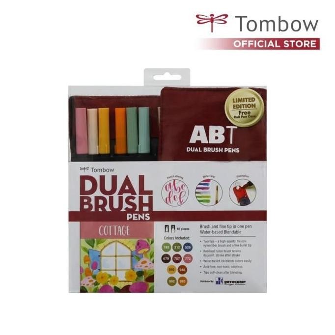 

TOMBOW BRUSH ABT DUAL TIP SET 10 COLORING MARKER PEN LIMITED EDITION ORIGINAL DAN TERPERCAYA