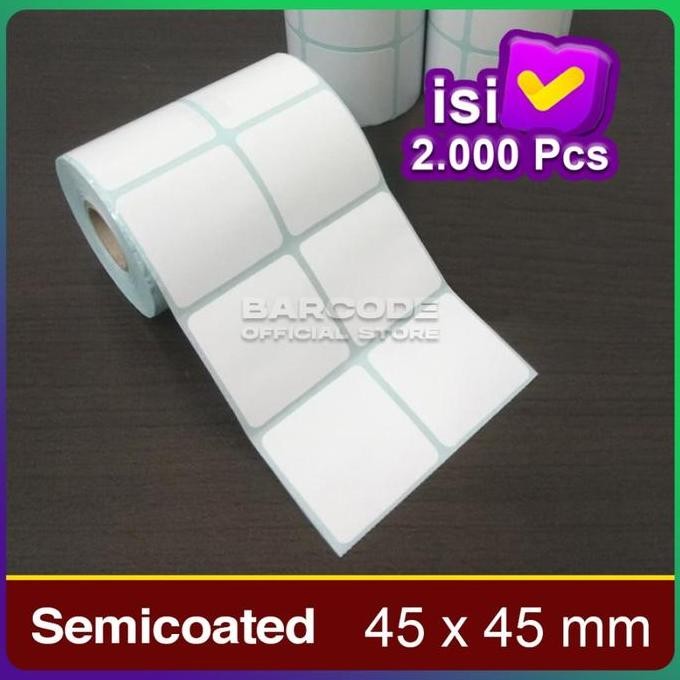 

Baru Label Semicoated 45X45Mm 2 Line - Ukuran 4.5X4.5Cm Core 1" 1 Slop