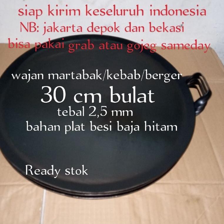 Murah Wajan Kebab Anti Lengket Stainless Stenlis Steel Bulat 30 Penggorengan Pembakaran Mini Teflon 