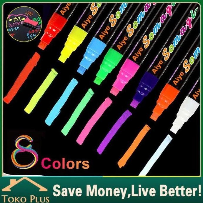 

JOS 8 WARNA SPIDOL CHALK MARKER BLACKBOARD GRAFITY ART CHALK PEN MULTIWARNA MANUAL DENGAN SPIDOL LED KHUSUS (SPIDOL FLUORESCENT) ORIGINAL DAN TERPERCAYA