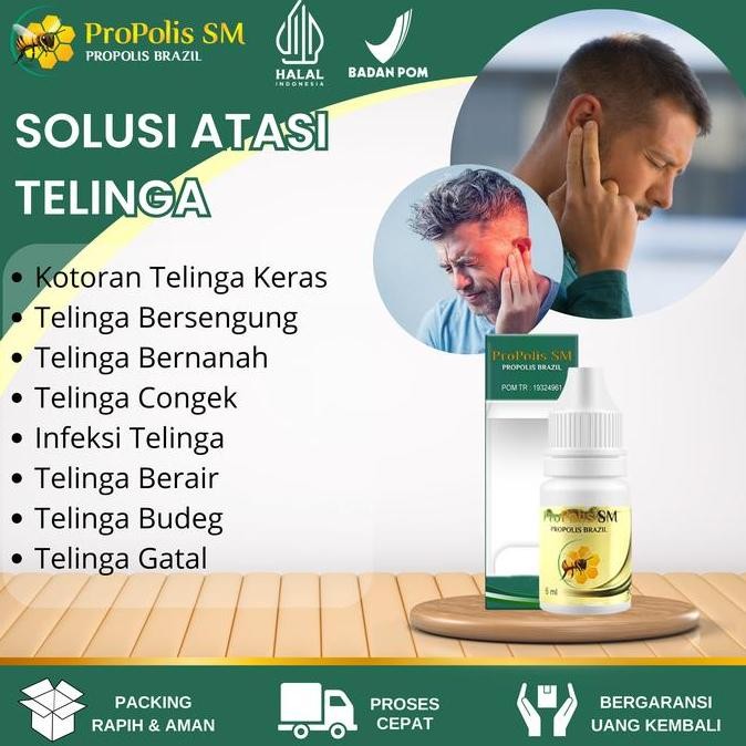 Asli Propolis SM Tetes Kuping Herbal 6ml Atasi Telinga Berdengung & Gatal Terus Menerus