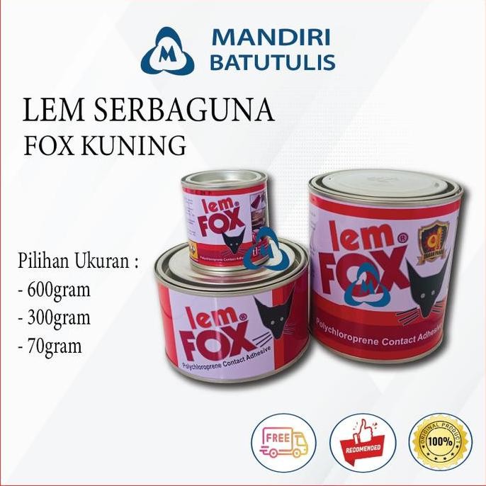 terbaru lem kuning fox 600g | lem kayu serbaguna lem taco untuk furniture & diy