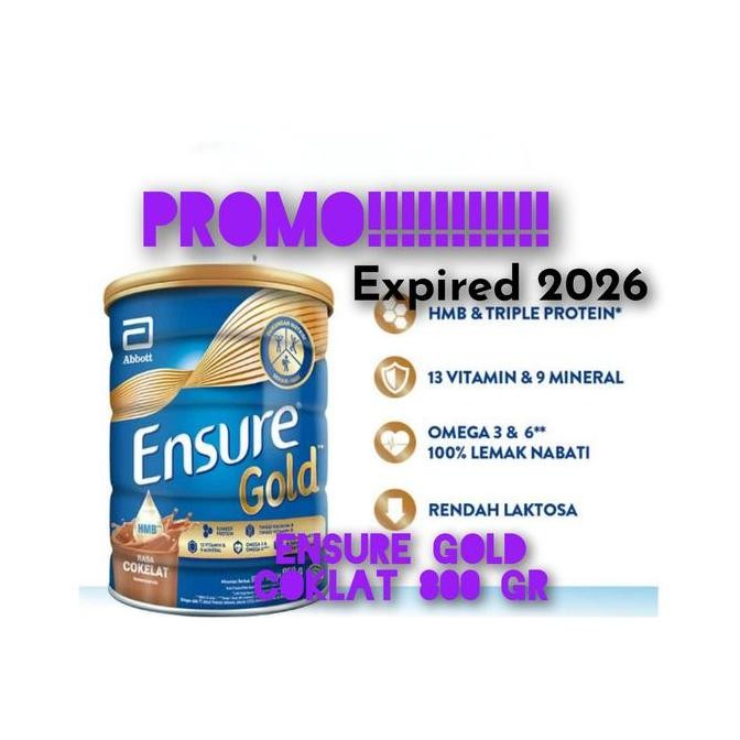 

terbaru ensure gold hmb cokelat 800g susu dewasa rendah laktosa