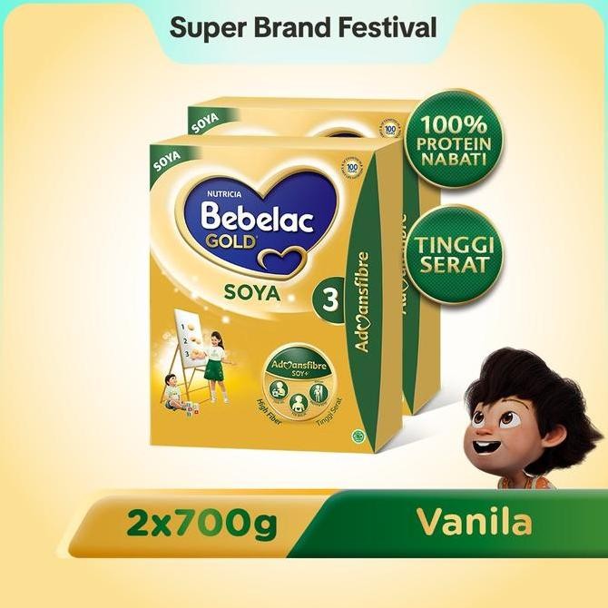 

terbaru bundling 2x bebelac gold soya 3 700gr susu formula soya rasa vanila