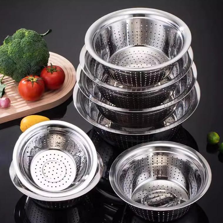 Baskom Cuci Sayur Cuci Beras Baskom Stainless Wadah Cuci Beras