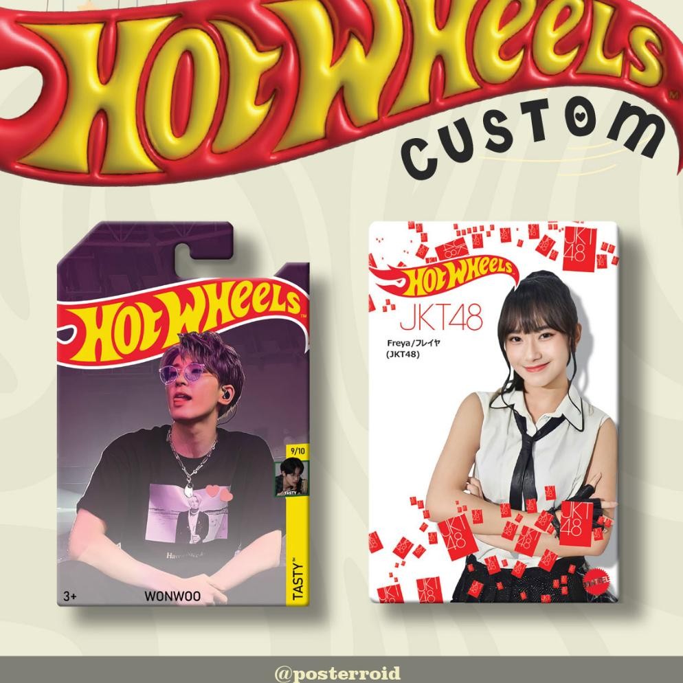 Aw-96 Custom Card Mobil Hotwheels Reguler | Custom Card Hotwheels Jkt48