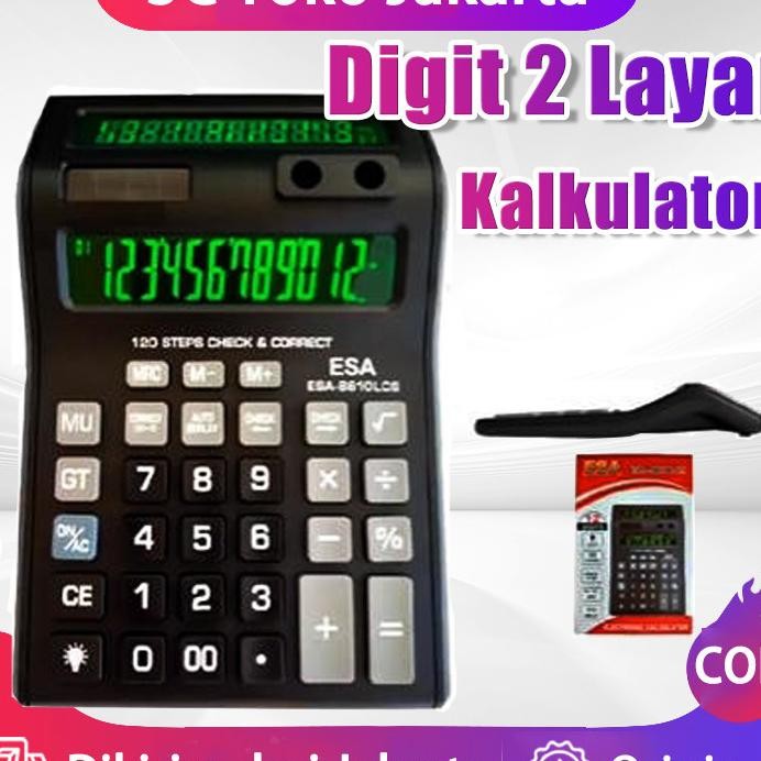 

Kalkulator 12 Dit 2 Layar 12 Dit Kalkulator Dagang 2 Display R1101 2Tv Kalkualtor Jumbo Dagang Kalkulator Che Calculator Dagang Besar