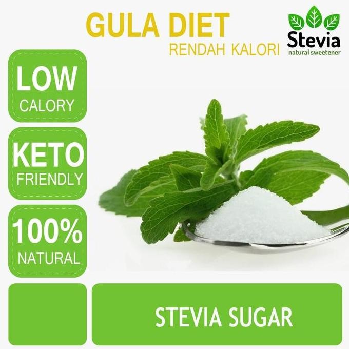 

Terlaris Stevia Sugar Powder, Bubuk Halus Gula Stevia, Kemasan 500 Gram Ready Stok