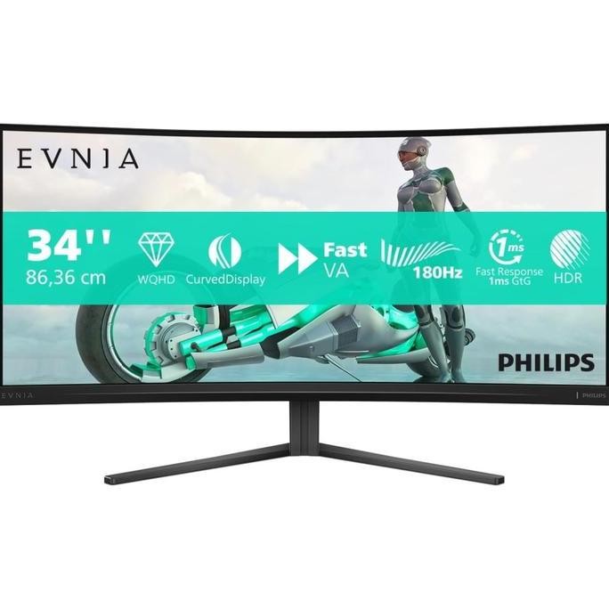 NEW Monitor Philips LED Evnia 34M2C3500L - Curved WQHD 34" Inch
