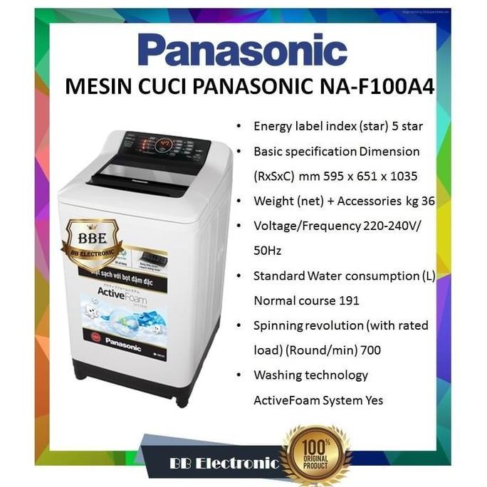 MESIN CUCI PANASONIC NA-F100A4