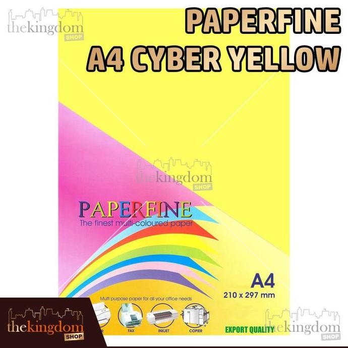 

TERLARIS - Paperfine Kertas HVS Warna A4 Cyber Yellow Kuning Tua / Isi 500 Lembar 363