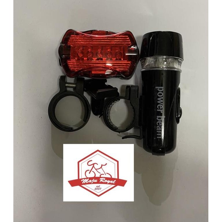 Lampu Sepeda Depan Belakang Baterai Mtb Lipat Anak Terang Awet