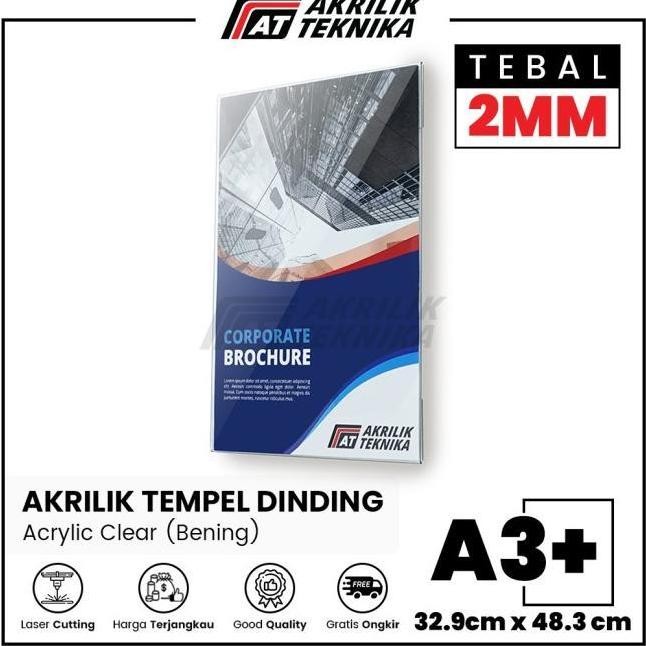 

READY TEMPAT BROSUR AKRILIK / AKRILIK TEMPEL / SIGN HOLDER ACRYLIC A3+