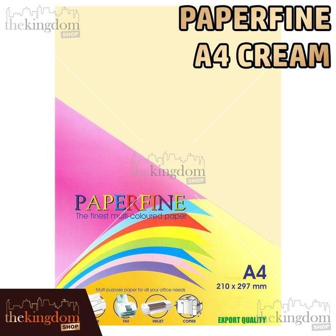 

TERLARIS - Paperfine Kertas HVS Warna A4 Cream Krem / Isi 500 Lembar 110