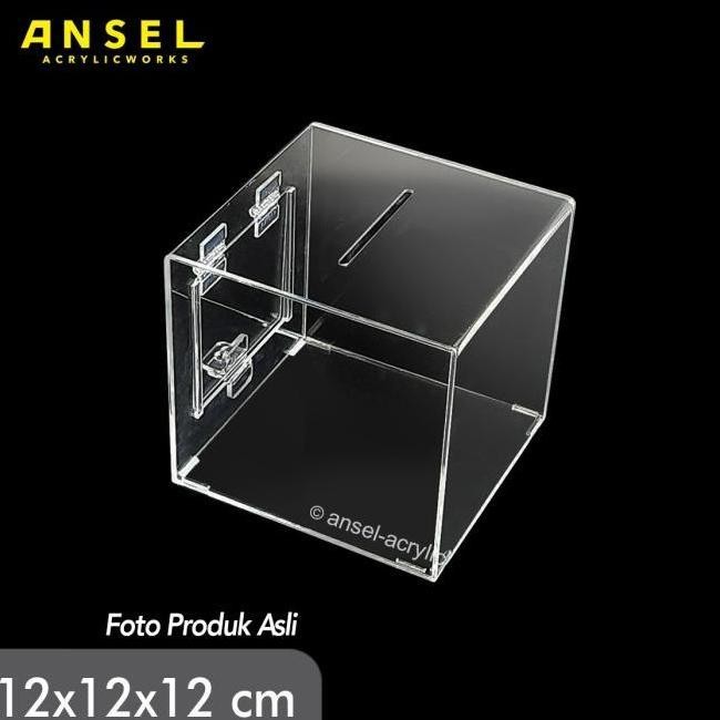 

NEW KOTAK SARAN AKRILIK - KOTAK AMAL / TIPS / DONASI - 12X12X12 CM -TIPE C