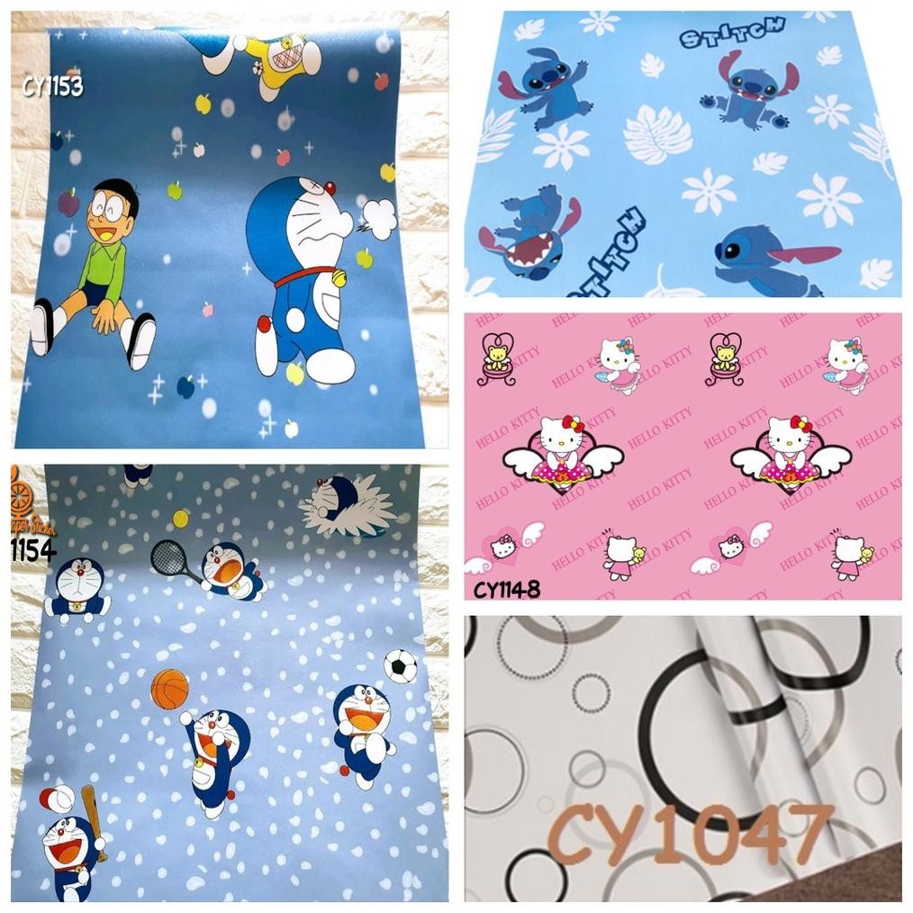 Wallpaper Dinding Motif Kartun Stiker Dinding Hiasan Premium Wallpaper Kamar