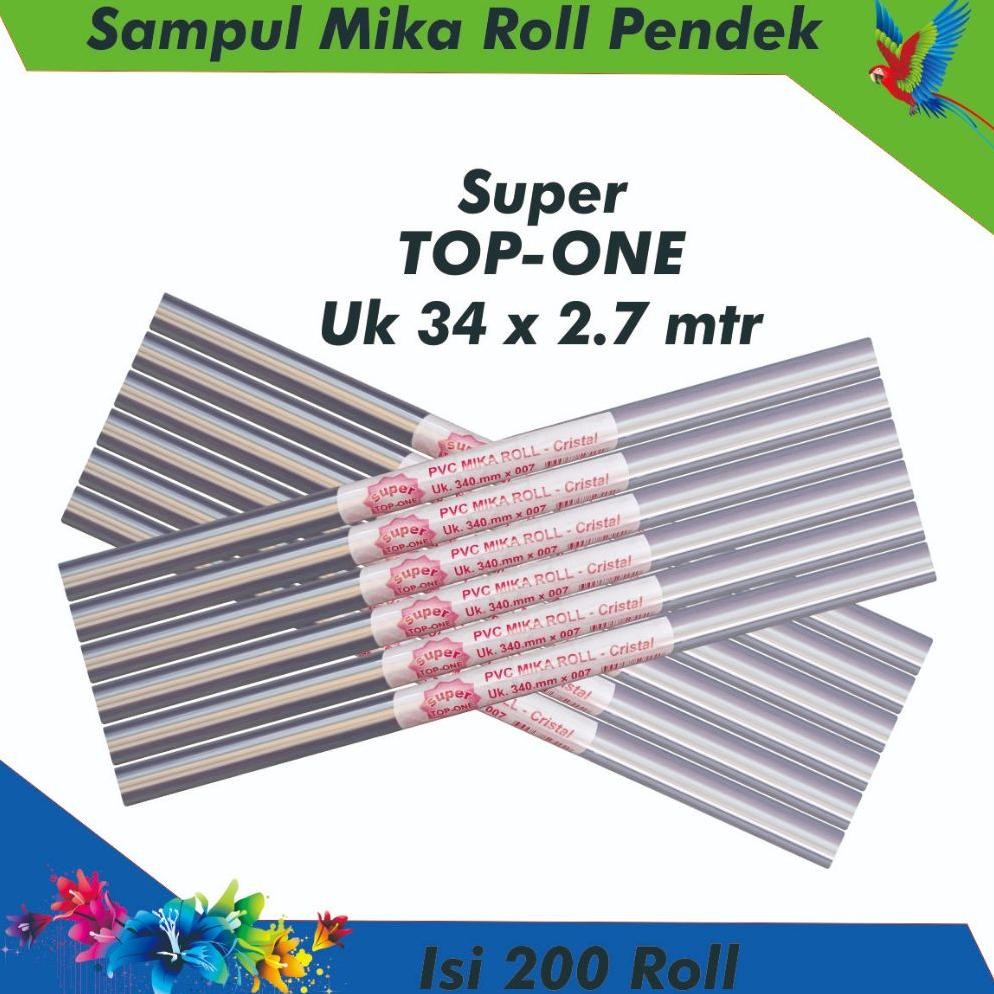 

SAMPUL MIKA ROLL TOP ONE / SAMPUL MIKA GULUNG / SAMPUL MIKA ROLL PENDEK 34CM