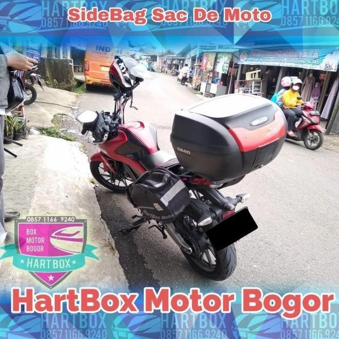 Tas Samping Motor Side Bag Touring Perkakas Rain Cover Yamaha Vixion