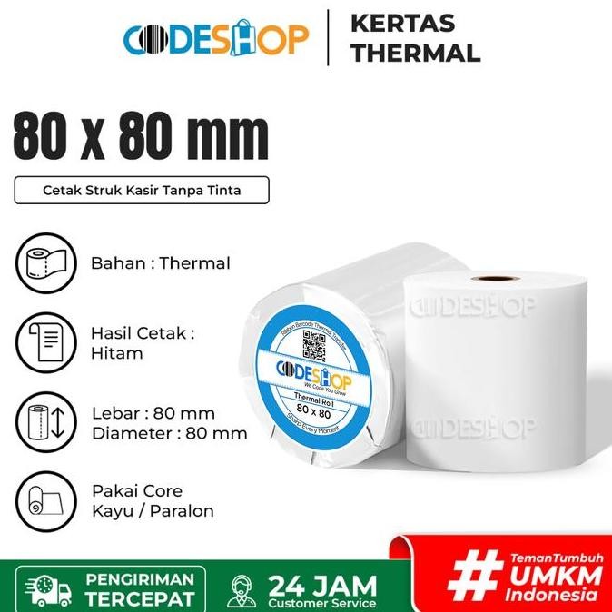 

NEW 1 DUS - Kertas Termal Struk Kasir/ Thermal Paper 80 x 80