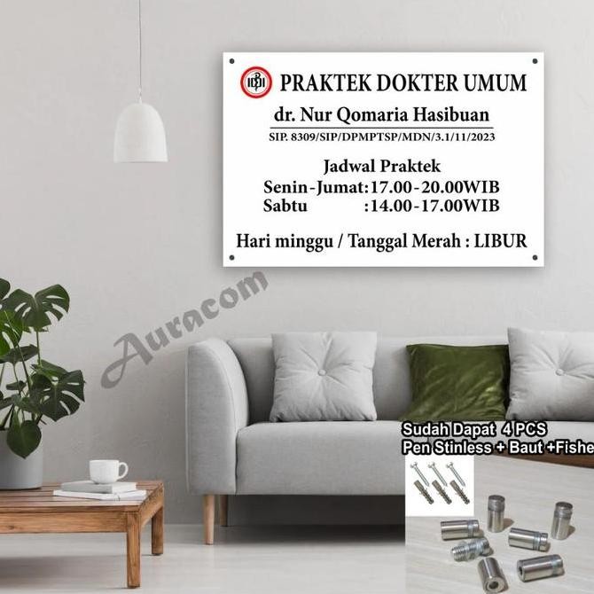 

Papan Praktek Dokter Ukuran 60 x 90 cm