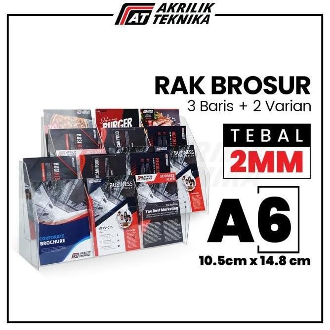 

READY TEMPAT BROSUR AKRLIK 3 BARIS / STANDING ACRYLIC UK A6