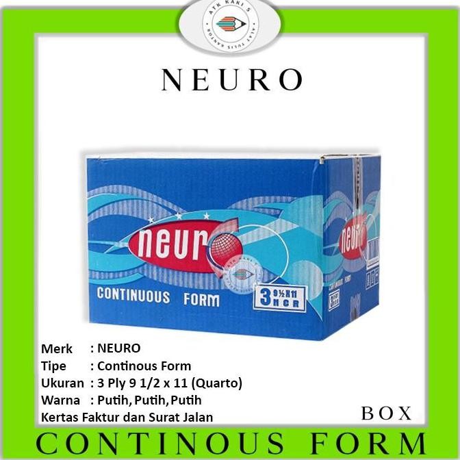 

TERBARU - Continous Form 91/2 x 11 3 Ply ( K3 Neuro ) PUTIH / Kertas Komputer
