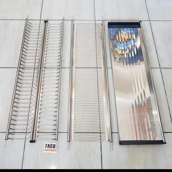 Rak Piring Dan Gelas Gantung Kitchen Set Stainless Steel Taco 100 Cm