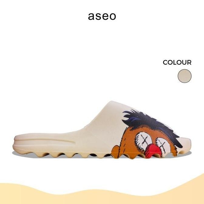 Aseo Sandal Yeezy Slide PREMIUM ELMO KAWS X KARAKTER H154