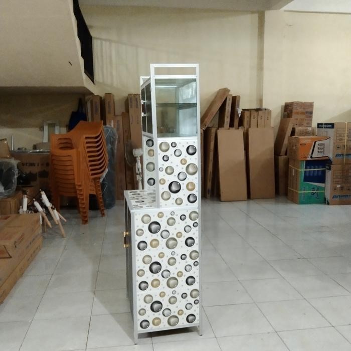 Rak Piring Lemari Dapur Aluminium Mini 2 Pintu