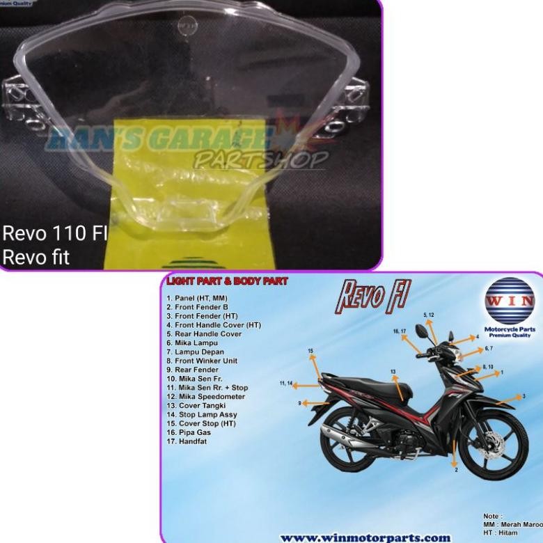 TERLARIS WIN MIKA KACA KM HONDA REVO 100 CC KARBU REVO ABSOLUTE REVO FI INJEKSI REVO LAMA BARU OLD N