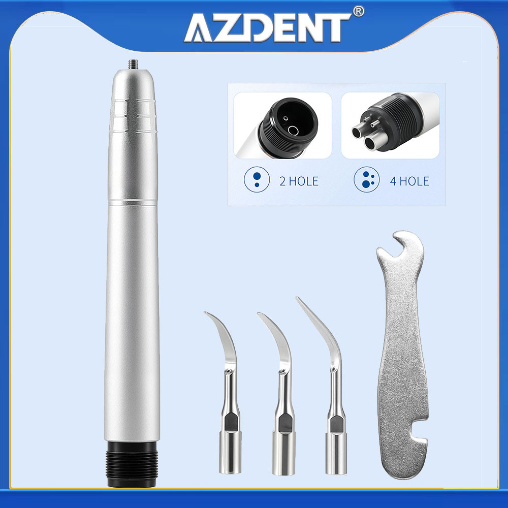 1Pc Azdent Dental Ultrasonic Scaler Handpiece Air Scaler Handpiece Sonic Scaler With3 Tips 135
