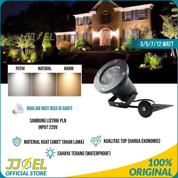 Kap Lampu Sorot Outdoor / Lampu Taman / Lampu Tembak Fitting E27