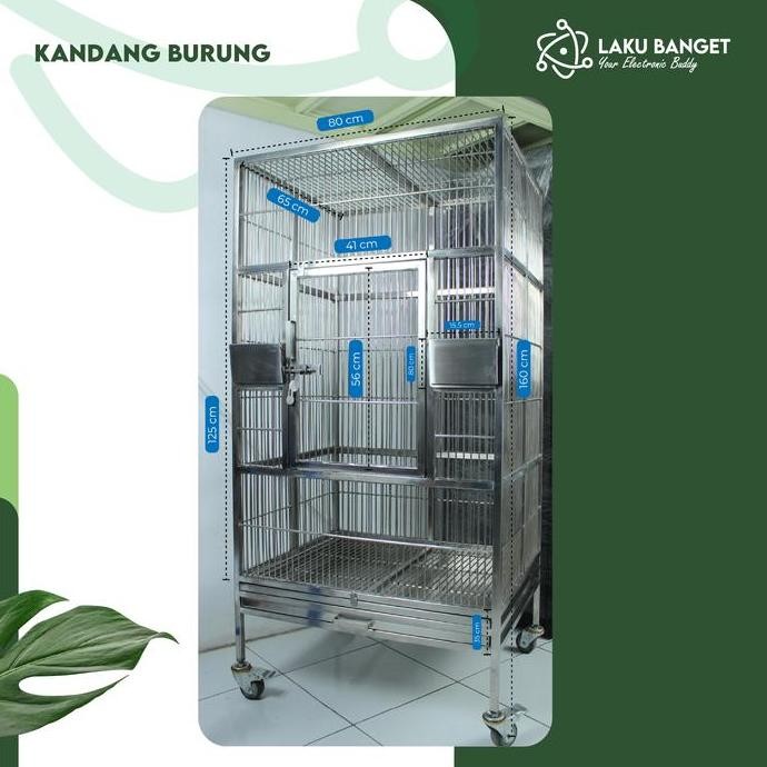 ready Kandang Burung Macaw Full Stainless / Kandang Kucing / Kandang Hewan