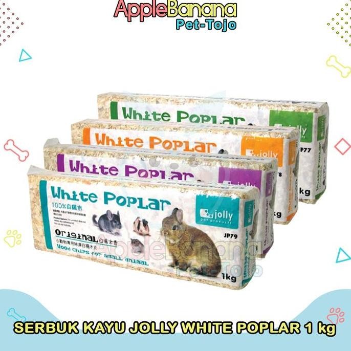 ready Serbuk Kayu Hamster jolly white poplar woodchips 1 kg