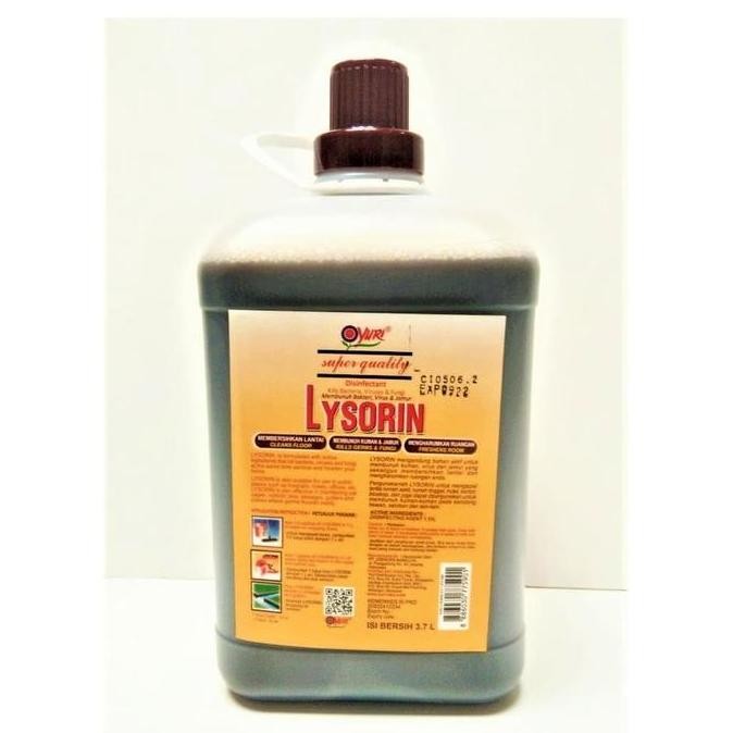 ready LYSORIN CAIRAN DESINFEKTAN ANTI VIRUS ANTI BAKTERI 3,7 L DESINFEKTAN
