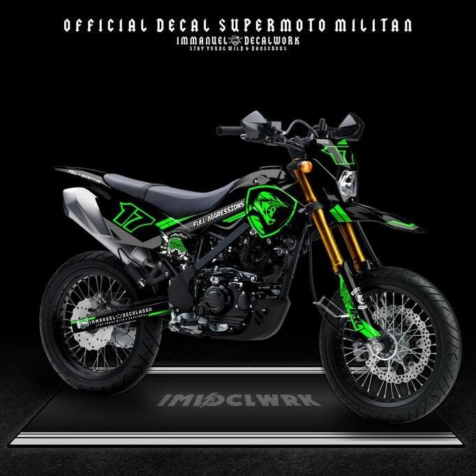 DECAL SUPERMOTO MILITAN 4th ORINAL D-TRACKER / KLX BF / KLX OLD