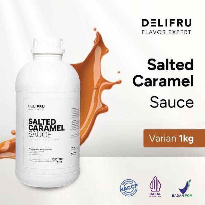 

(SALE) DELIFRU SALTED CARAMEL SAUCE - TOPPING SAUS KARAMEL ASIN 1 KG