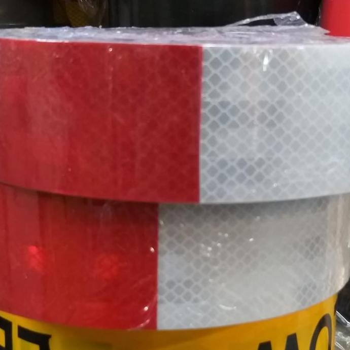 

sticker reflective cina-stiker motif diamond grade 3m-merah putih