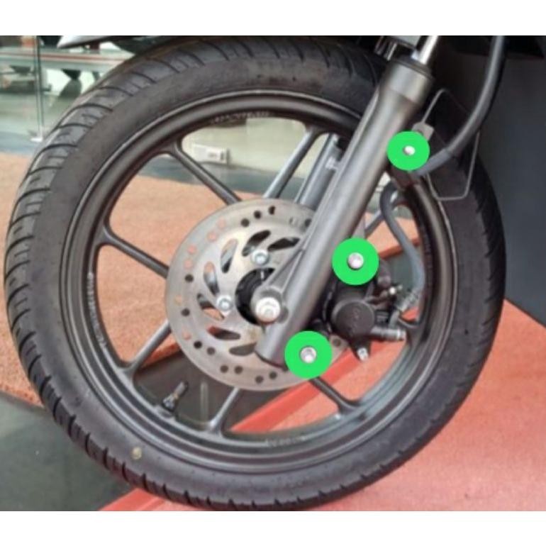 Baut Titanium Breket Kaliper & Selang Rem Honda Original