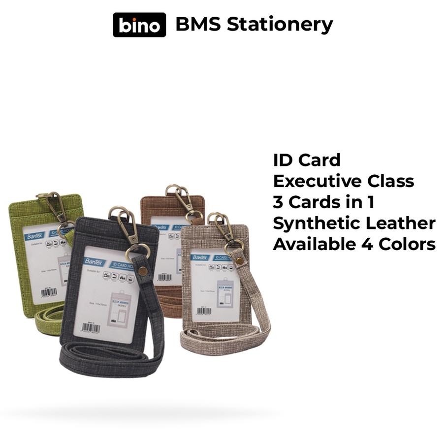 

Bms I Bantex Id Card Holder Kulit Tali Lanyard Portrait 8869