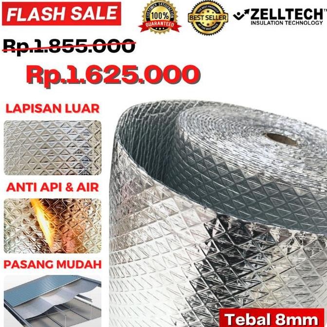 [Expert] Alumunium Foil 8mm Peredam Panas Atap Premium 25M
