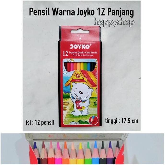 

paling diminati] Pensil Warna Joyko 12 Warna Panjang