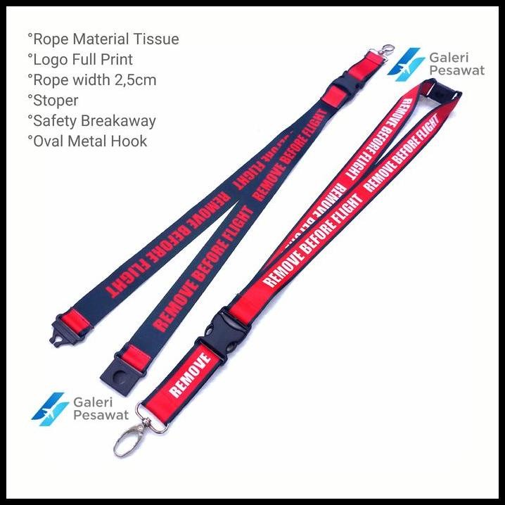 

Lanyard / Gantungan Tali ID Remove Before Fligh Premium