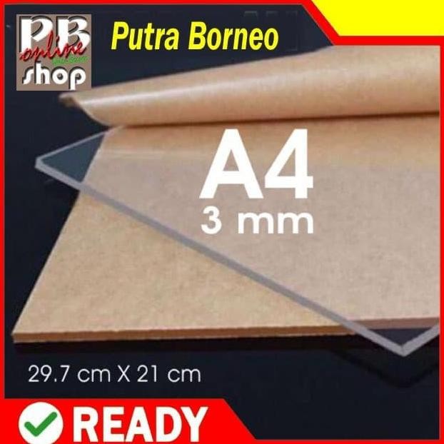 

paling diminati] Akrilik Transparan A4 tebal 3mm