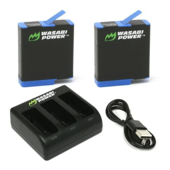 Wasabi Power for GoPro HERO 8 HERO8 Battery Baterai Charger KIT