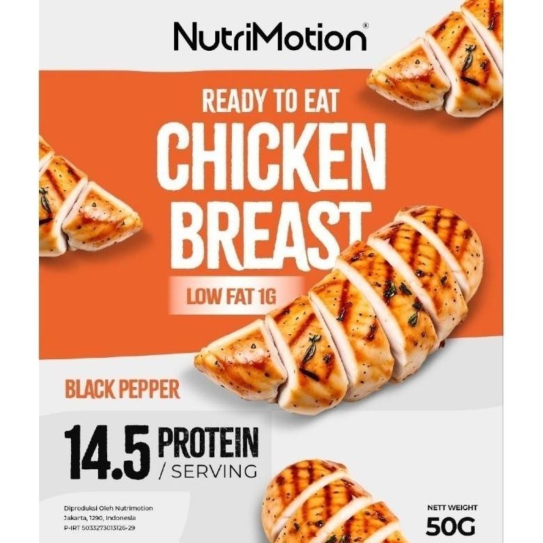 

[10 PCS] NutriMotion Ready To Eat Chicken Breast Combo (50g) - Black Pepper - High Protein & Low Fat