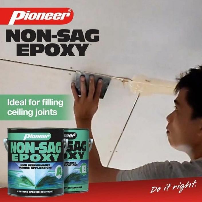Lem Epoxy Pioneer Non Sag Marine Epoxy 170gr Dempul Kapal Anti Bocor