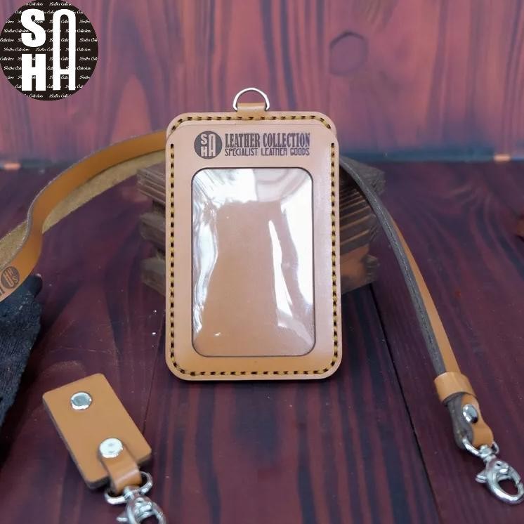 

ID CARD HOLDER NAMETAG KULIT HOLDER CUSTOM 4 LAPIS 3 SLOT CARD